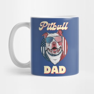 Pitbull Dad - USA Flag Mug